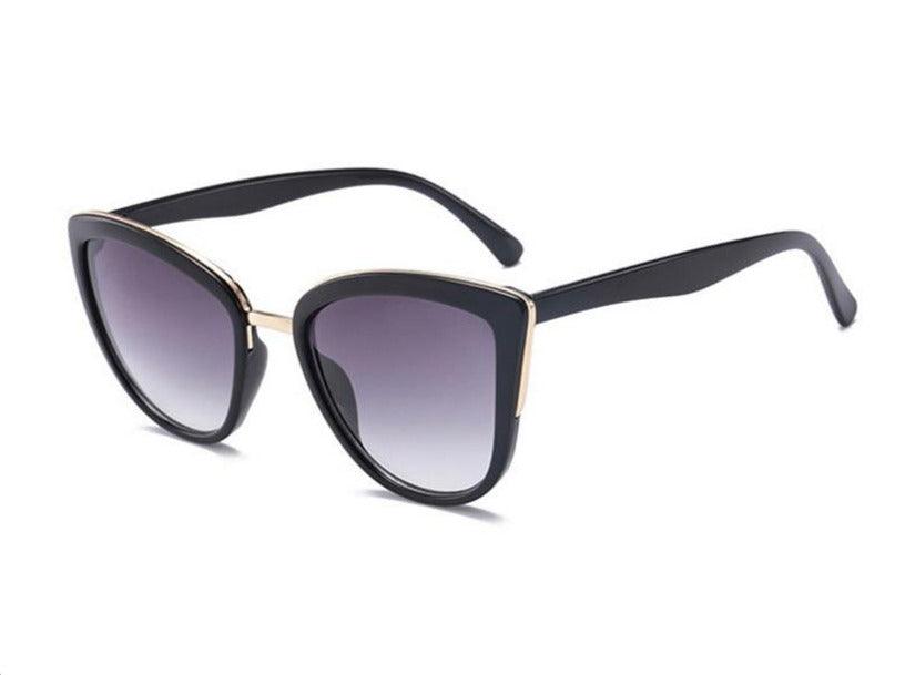 Women's Cat Eye with gold accent Sunglasses with gradient lens Merle - Ever Collection NYC