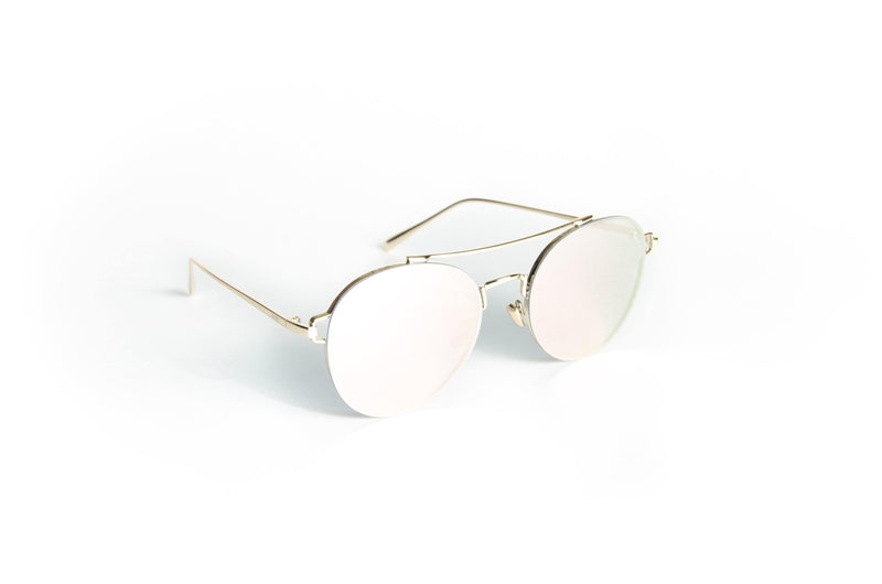 Unisex Round Metal Sunglasses Ground Round - Ever Collection NYC
