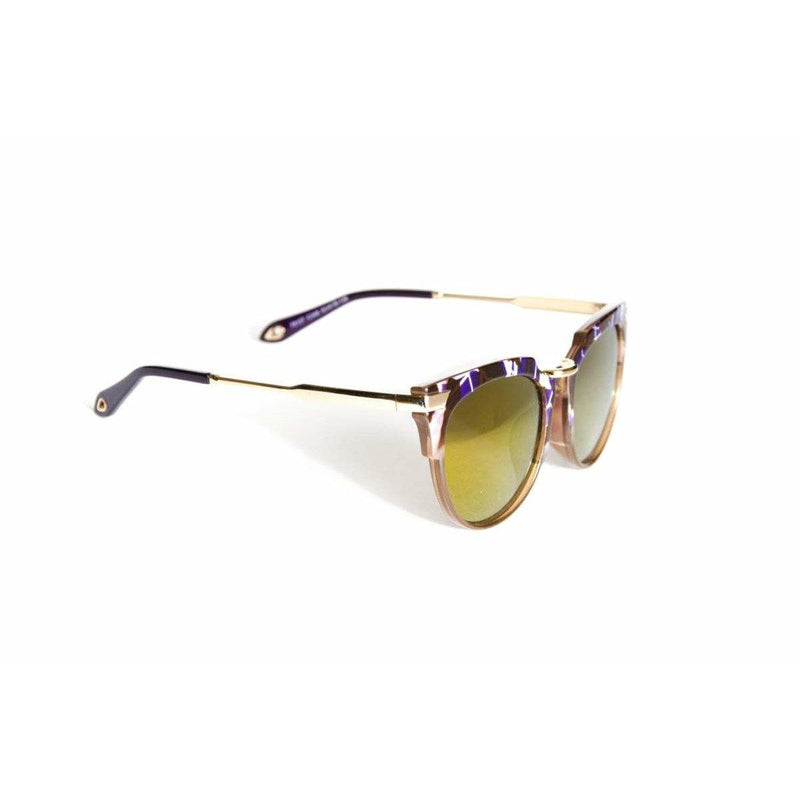 Women's Stylish Round Sunglasses Purple Marble - Ever Collection NYC
