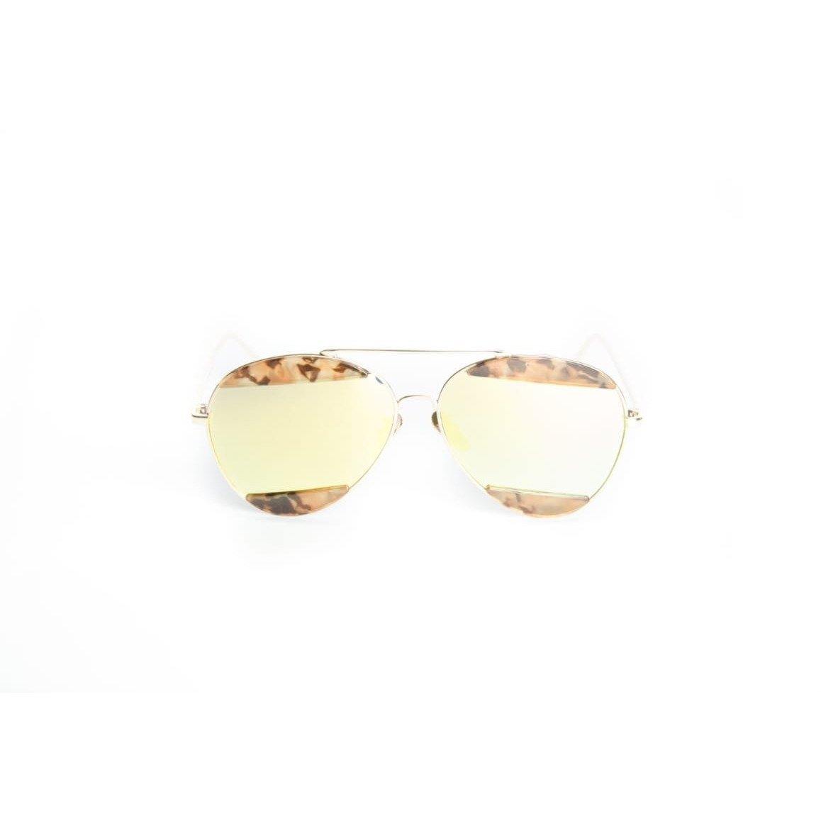 Unisex Metal Sunglasses With Marble Accent Marble Aviators - Ever Collection NYC