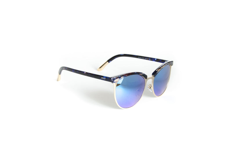 Unisex Stylish Brow Line With Marble Accent Sunglasses - Ever Collection NYC