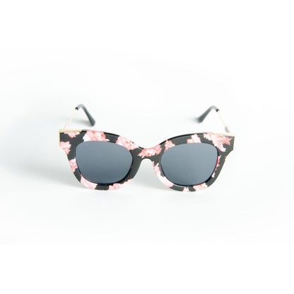 Women's Round Frame Cat Eye Flower Sunglasses - Ever Collection NYC