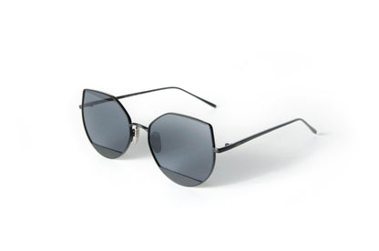 Big Oversized Unisex Metal Bella Cat Eye Style Sunglasses - Ever Collection NYC