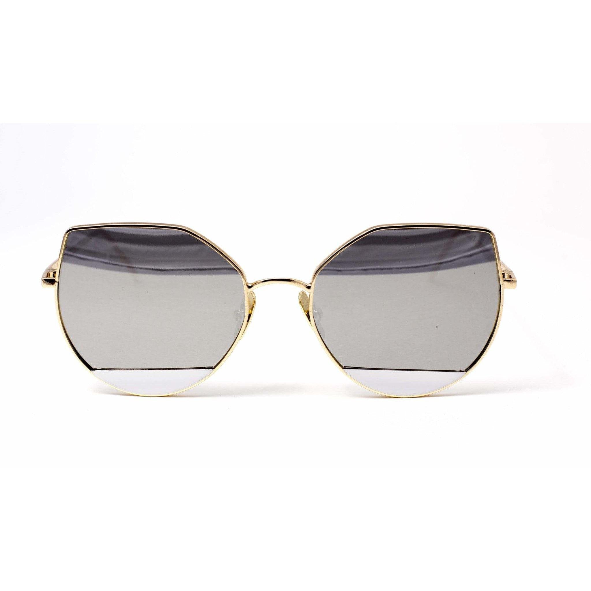 Big Oversized Unisex Metal Bella Cat Eye Style Sunglasses - Ever Collection NYC